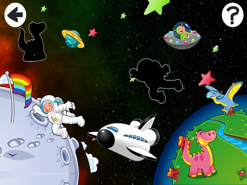 A Find the Shadow Game for Children: Learn and Play with in an Outer Space poster