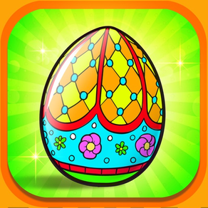 Painting Easter Eggs Coloring Book For Children HD