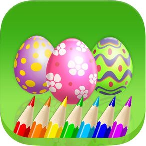 A Easter Coloring Book for Toddlers: Learn to Color Egg and Bunny