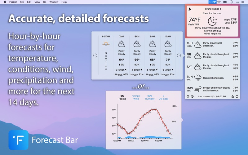 Forecast Bar - Weather + Radar poster