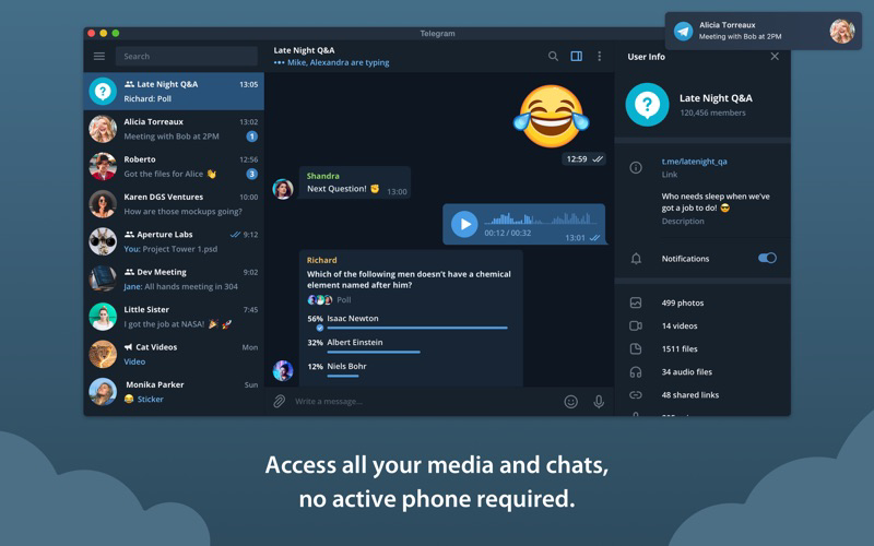 Typed Telegram Telegram Lite for iOS (iPhone) - Free Download at AppPure