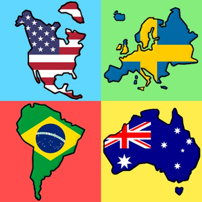 국기 - 세계의 모든 대륙 : 새로운 지리 퀴즈