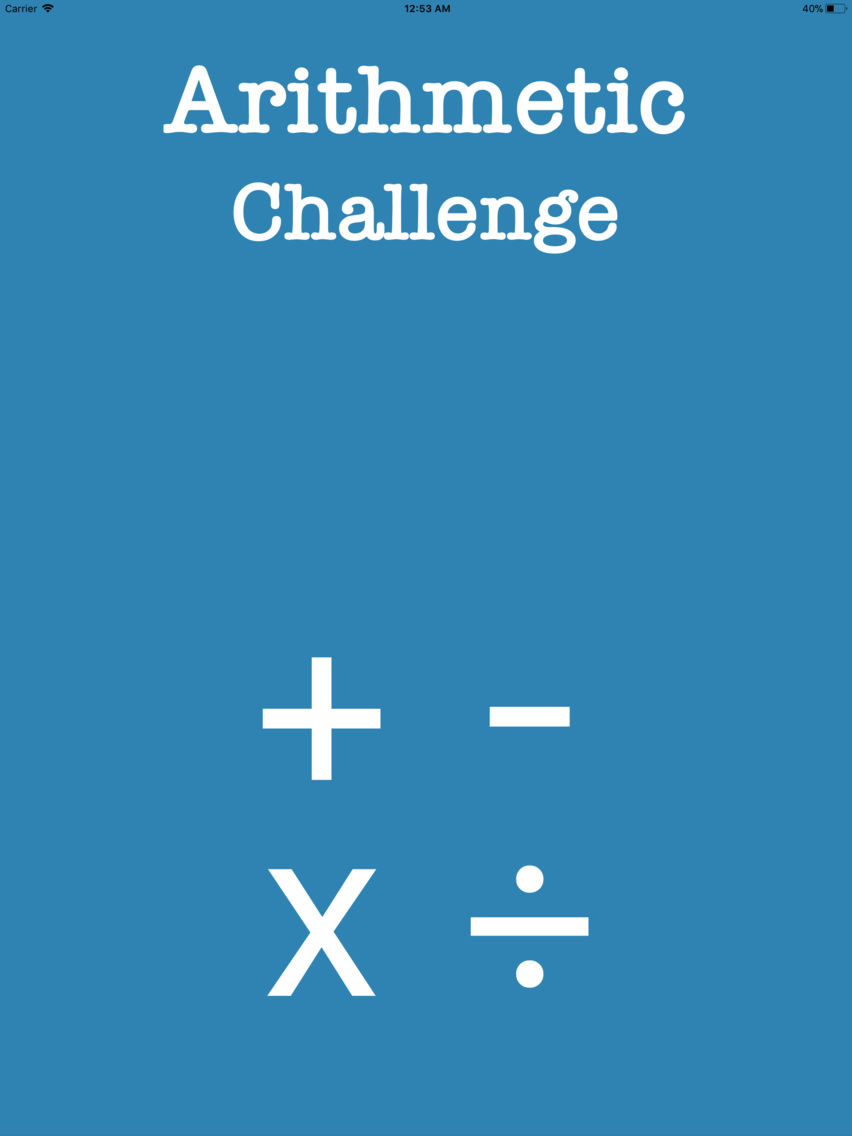 Math - Arithmetic Challenge poster