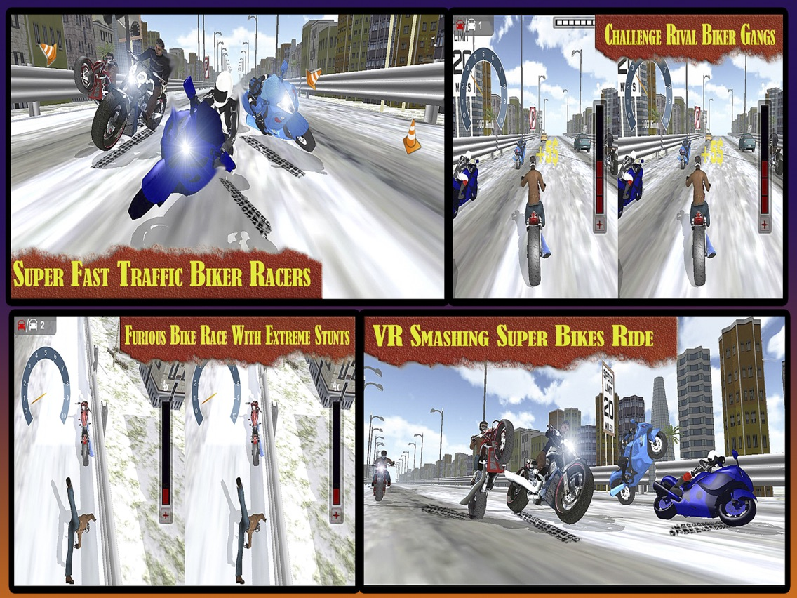 VR Heavy Bike Racer: Real Snow Highway Driver poster