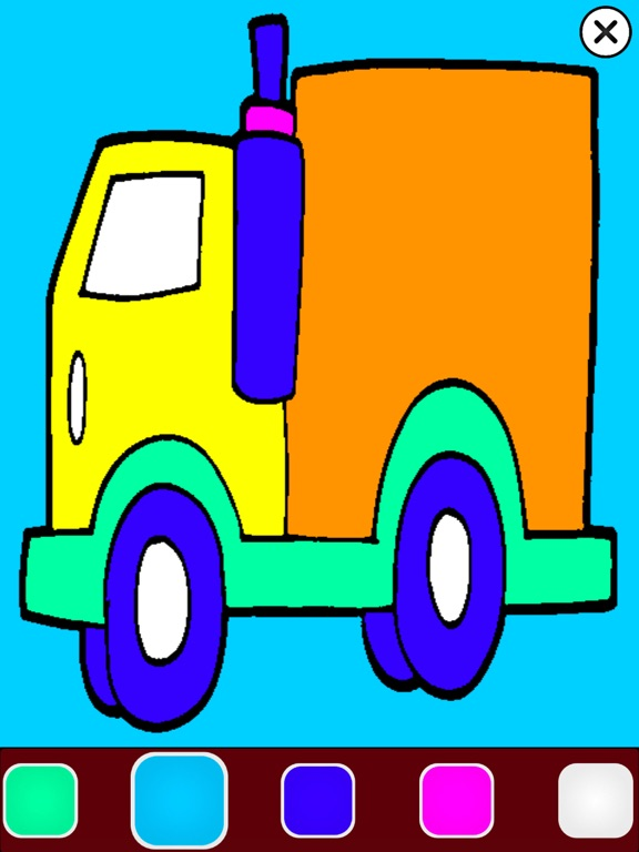 Cute Car Trucks Coloring Book Game poster