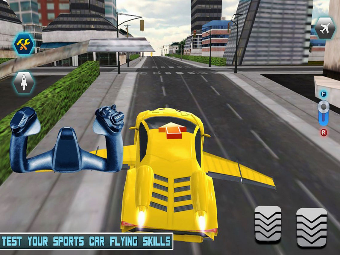 Flying Sport Car - New City poster