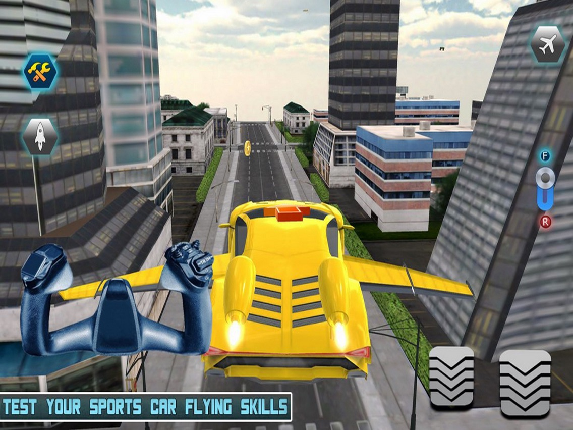 Flying Sport Car - New City poster