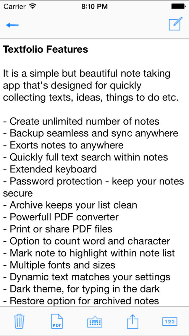 Textfolio الملصق