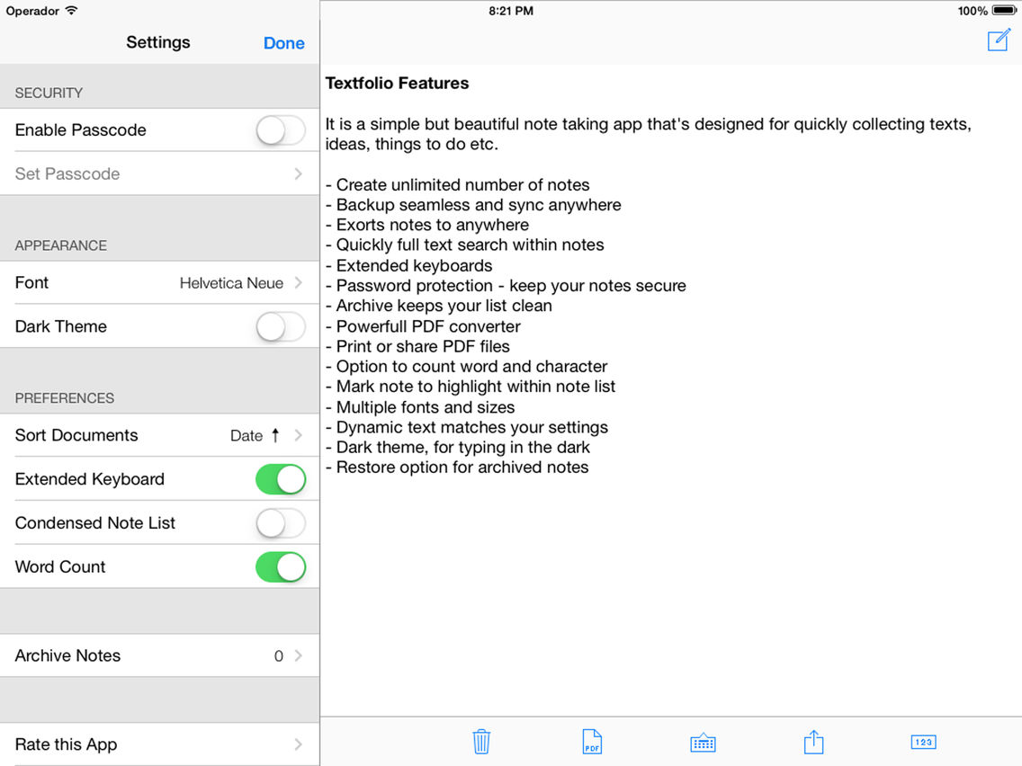 Textfolio الملصق