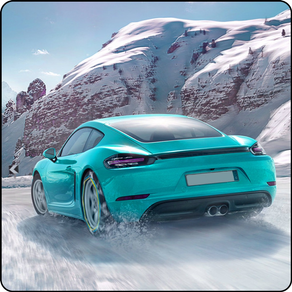Real Desert Car Snow Drifting