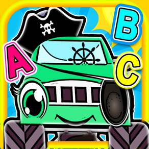 Pirate Preschool Monster Trucks  - Solve puzzles