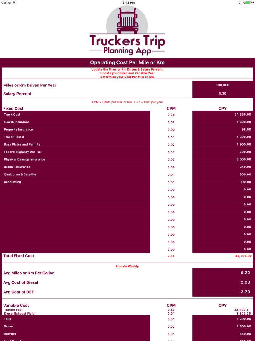 Truckers Trip Planning Teams for iOS (iPhone/iPad) Latest Version at