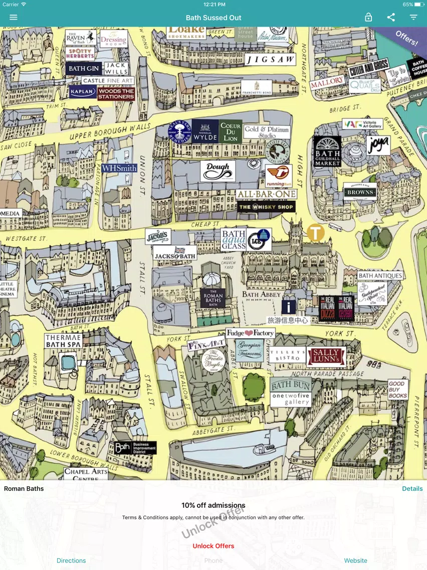 Captures d'écran de Bath Sussed Out Tourist Map iPad 