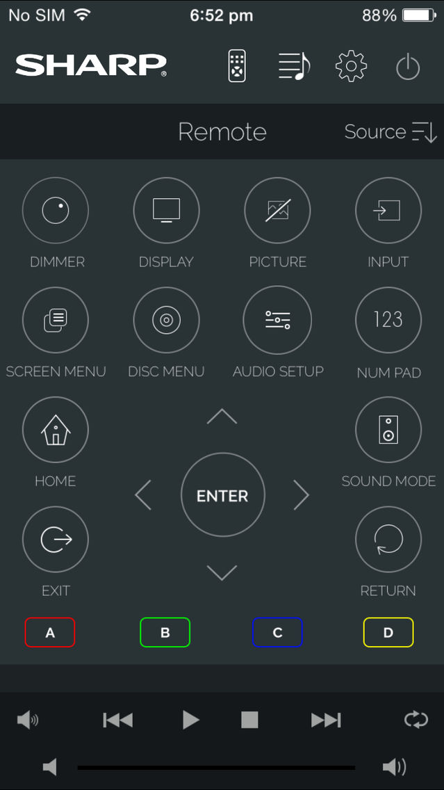 Sharp AudioCentral Remote poster