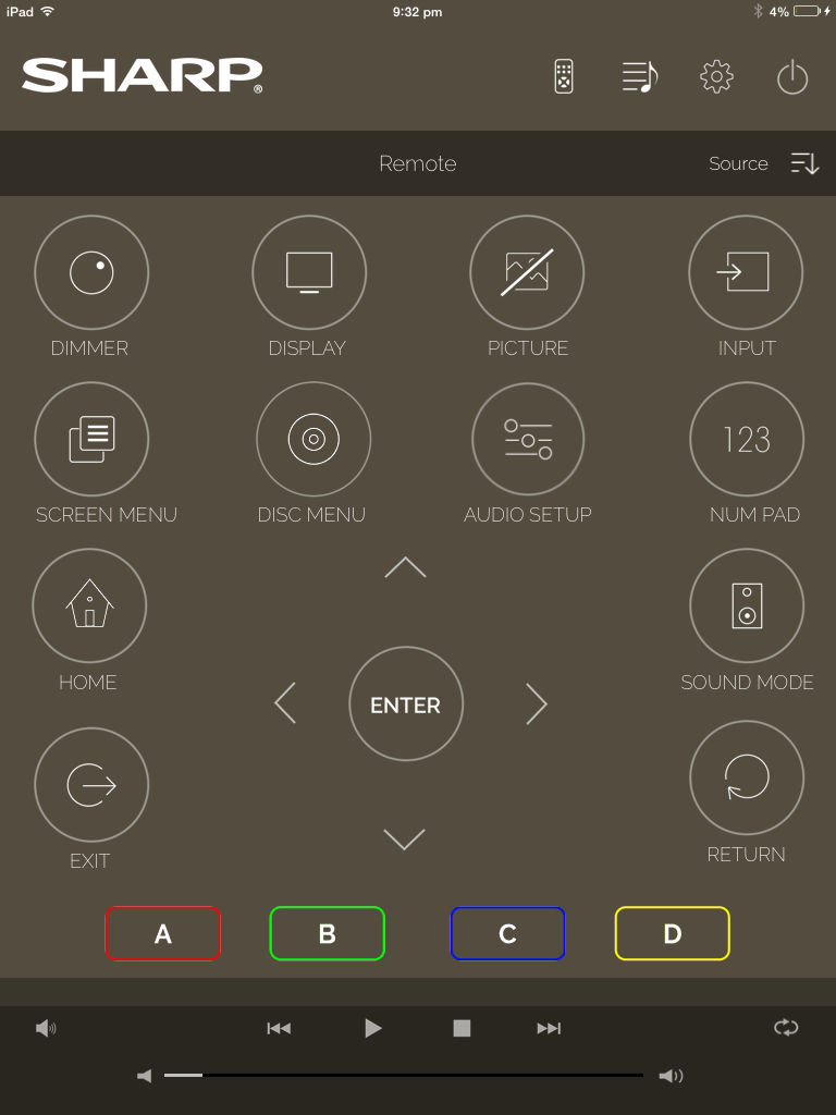 Sharp AudioCentral Remote poster