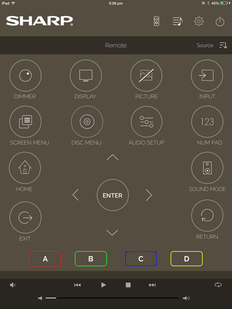 Sharp AudioCentral Remote poster