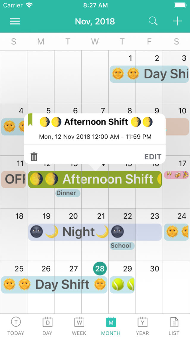 ShiftView - Shift Calender app poster