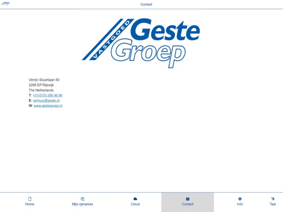Geste Groep Oplever App poster