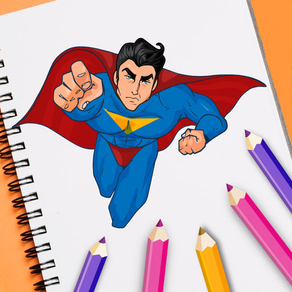 Superhero Coloring Book Pixie