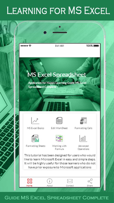Learning for MS Excel Spreadsheet Complete poster