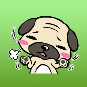 Shi The Cute Pug Sticker
