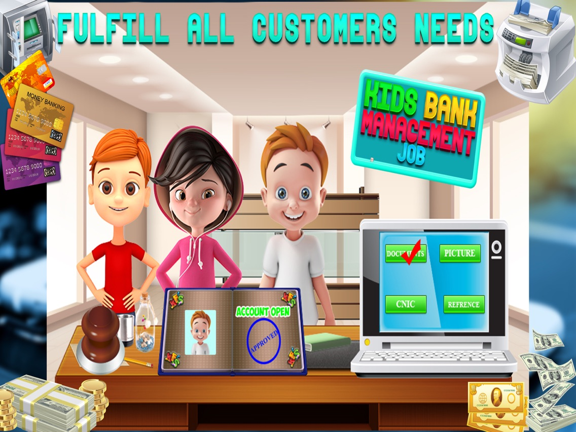 Kids Bank Management Job – Cashier Game poster