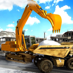 Bagger Schnee Rettung: Winter LKW Hügel Simulator