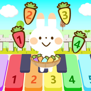 Rabbit jumping piano