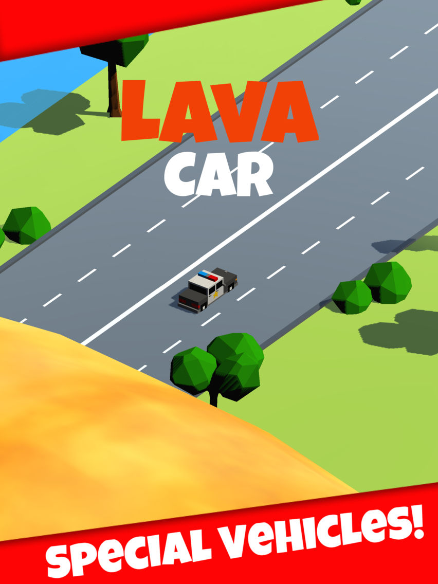 The Floor is Lava - Endless Pixel Car Challenge poster