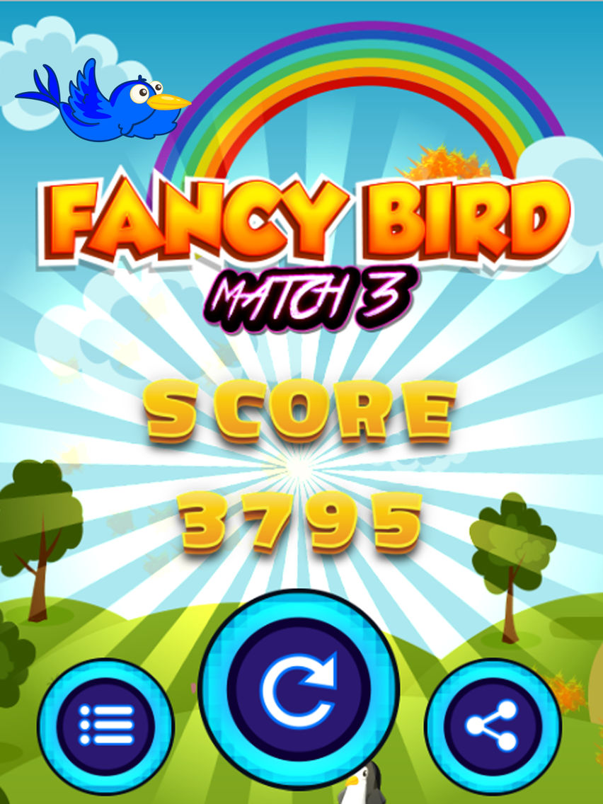 Fancy Bird Puzzle Match 3 Game poster