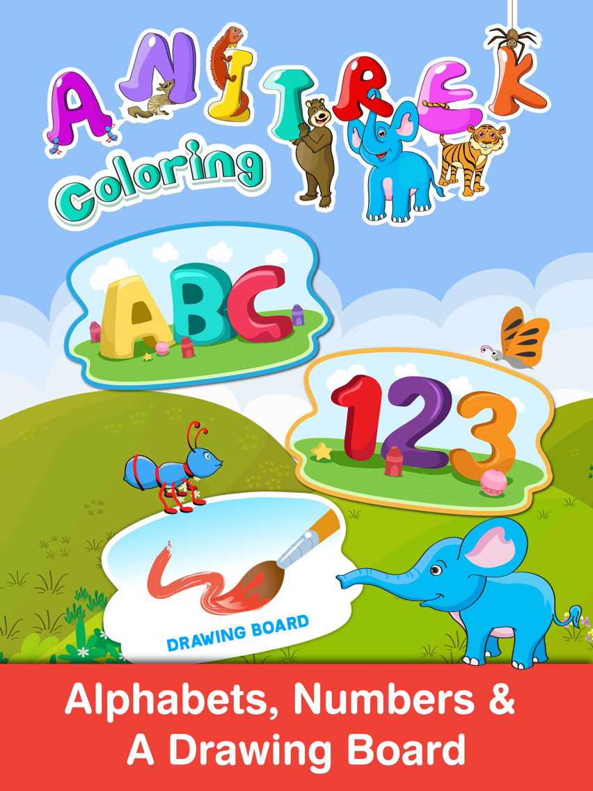 Anitrek Coloring - Alphabets & Numbers Colorbook for iOS (iPhone/iPad ...