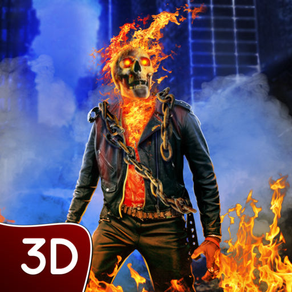 Fire Skull Superhero: City Sim