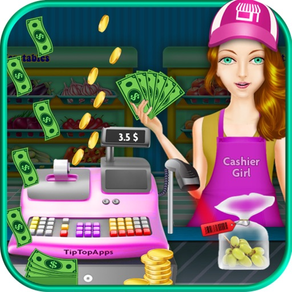 Supermarket Cash Register Shopping Girl