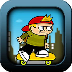 Cartoon Skate-boarding City Kid Pro