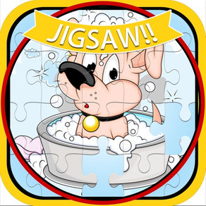 Katzen und Hunde Cartoon Jigsaw Puzzle-Spiele