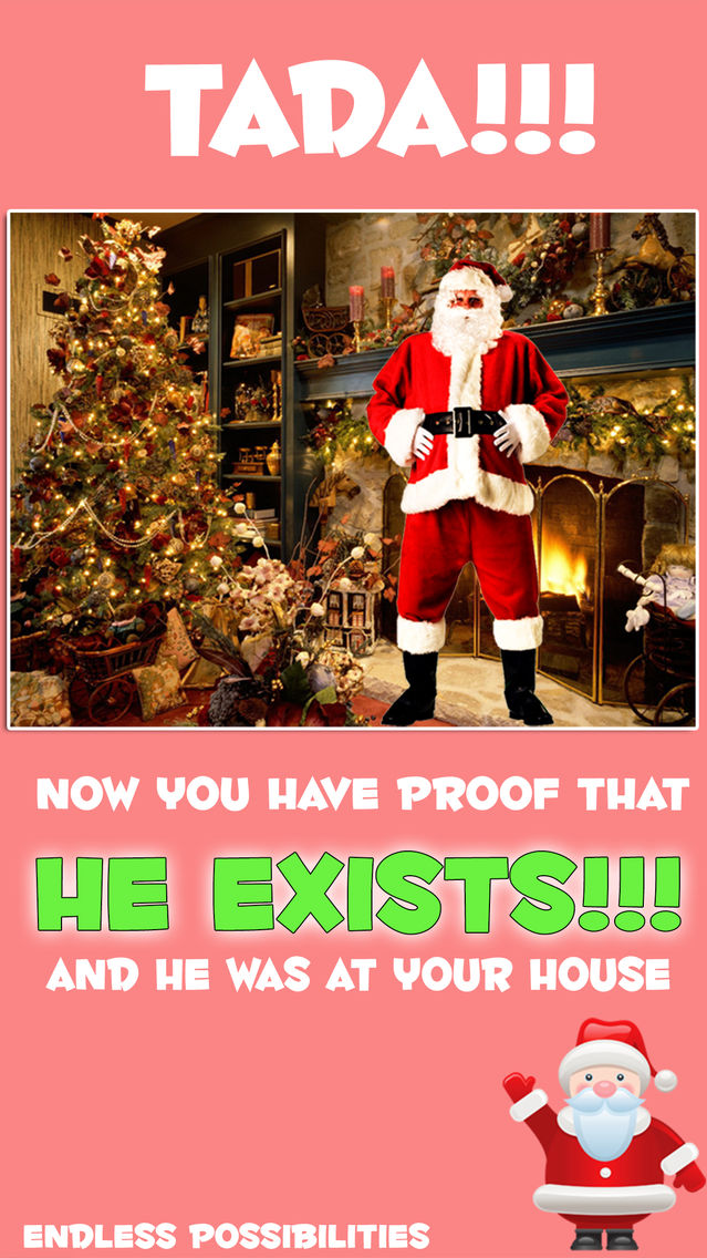Santa in My House - Christmas Photo Booth Camera 2015 الملصق