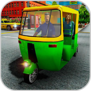 Driver Rikshaw City Sim