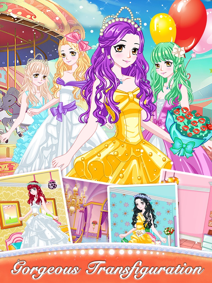 Long Hair Princess Dress Up Party - Girl Games poster