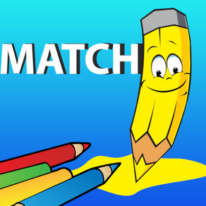 Match words - shapes and colors for kindergarten