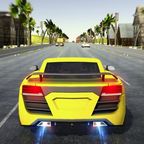 高速車のレースの高速道路のトラフィック 3D