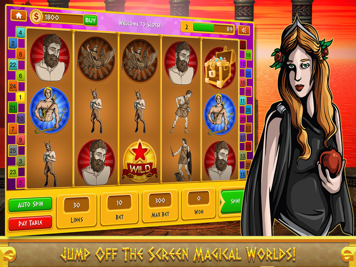 Greek Titan Casino Slots FREE - The Olympus Gods Lucky 777 Slot Machine Games poster