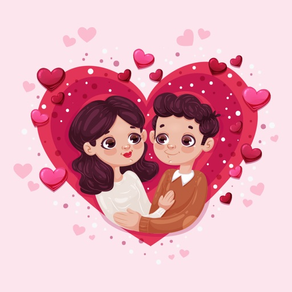 Animated Couple Love Stickers