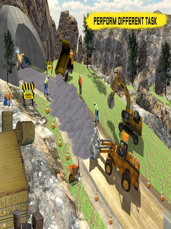 Tunnel Rush Road Construction poster