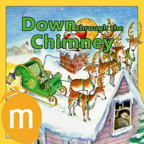 Down Through The Chimney - Read along interactive Christmas eBook in English for children with puzzles and learning games