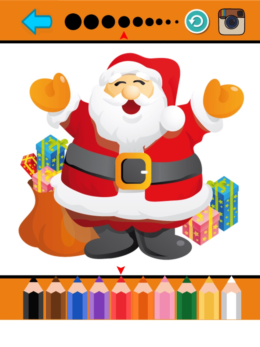 Christmas Coloring Page Book Santa Claus for Kids poster
