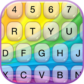 Rainbow Keyboard Skins – Fashion Keyboards with New Emojis & Color.ful Backgrounds and Fonts