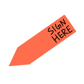 Sign Here sticker, Signature stickers for iMessage
