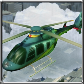 3D City Helicopter. Flying Strike III Simulator in Gunship Chaos