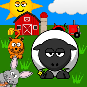Funny Animals for toddlers: Discover farm animals and the wildlife of savanna, forest and jungle, with lifelike sounds and cute animations