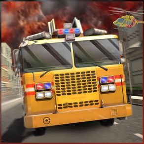 911 헬리콥터 소방 구조 트럭 운전사 : 3D 게임